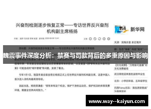 魏震事件深度分析：禁赛与罚款背后的多重原因与影响